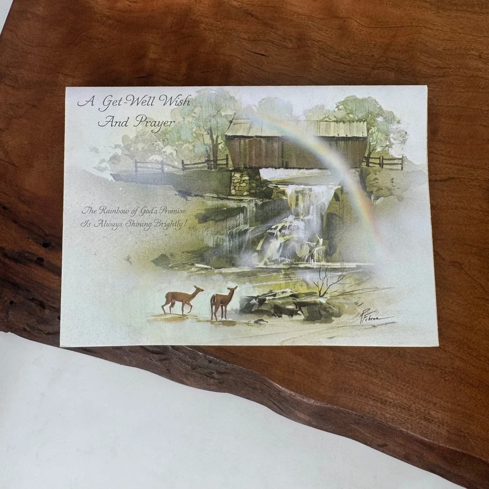 Vintage Sunshine Line Get Well Scripture Text Cards Set of 9 Cards and Envelopes